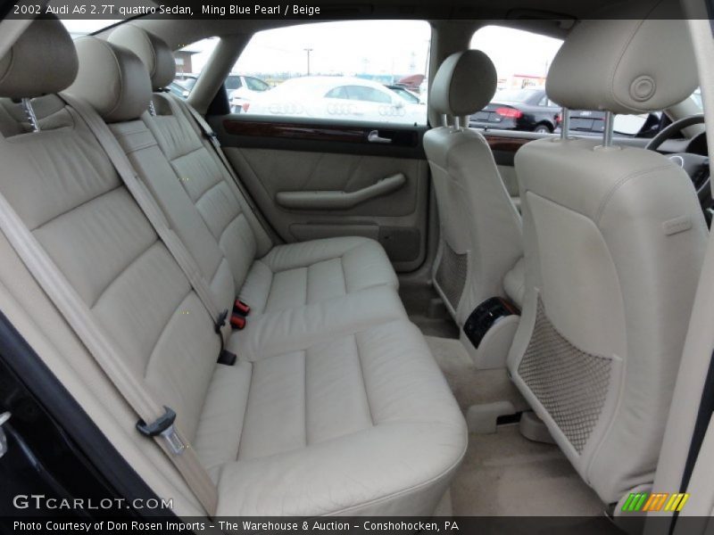 Ming Blue Pearl / Beige 2002 Audi A6 2.7T quattro Sedan