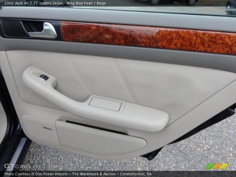 Ming Blue Pearl / Beige 2002 Audi A6 2.7T quattro Sedan