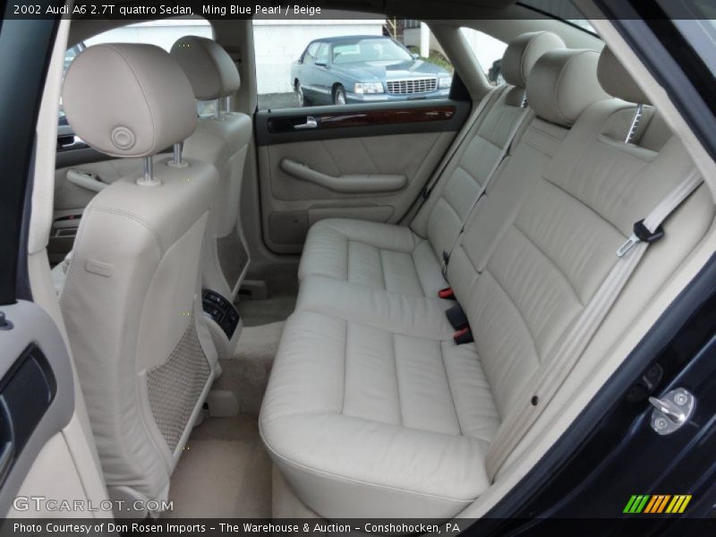 Ming Blue Pearl / Beige 2002 Audi A6 2.7T quattro Sedan