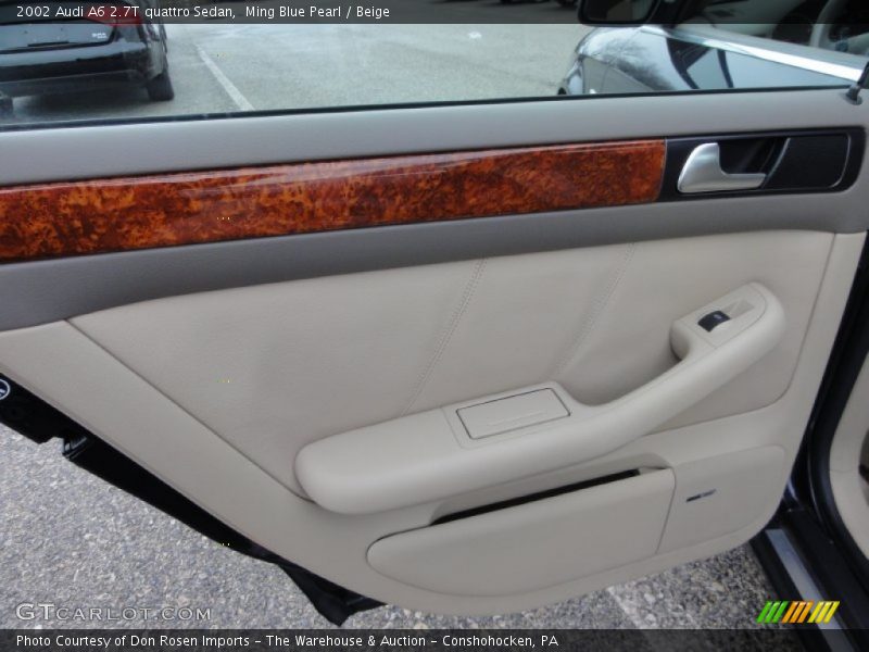 Ming Blue Pearl / Beige 2002 Audi A6 2.7T quattro Sedan