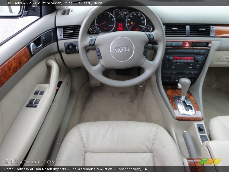 Ming Blue Pearl / Beige 2002 Audi A6 2.7T quattro Sedan