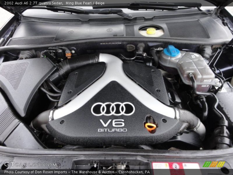 Ming Blue Pearl / Beige 2002 Audi A6 2.7T quattro Sedan