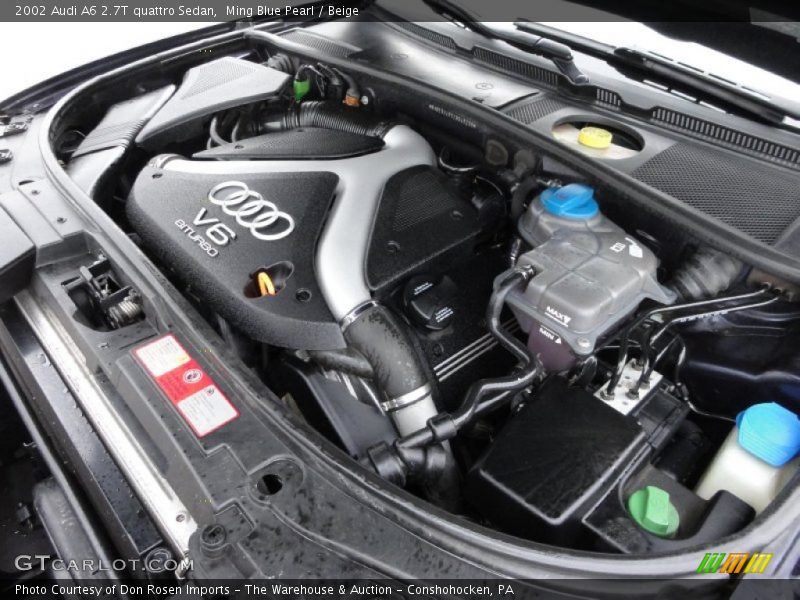 Ming Blue Pearl / Beige 2002 Audi A6 2.7T quattro Sedan