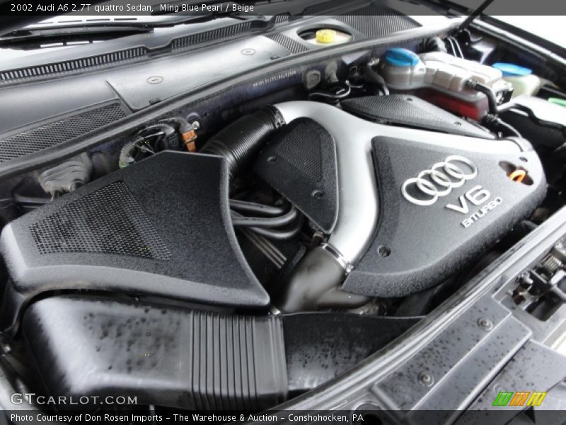Ming Blue Pearl / Beige 2002 Audi A6 2.7T quattro Sedan