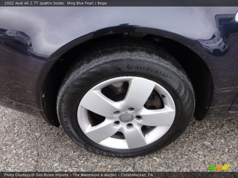 Ming Blue Pearl / Beige 2002 Audi A6 2.7T quattro Sedan