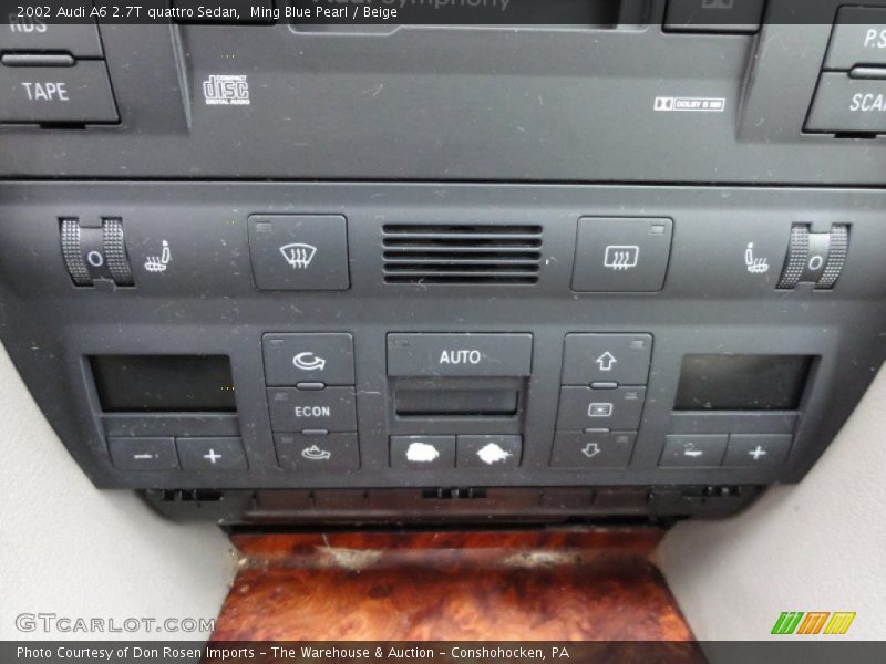 Ming Blue Pearl / Beige 2002 Audi A6 2.7T quattro Sedan