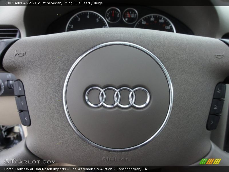 Ming Blue Pearl / Beige 2002 Audi A6 2.7T quattro Sedan