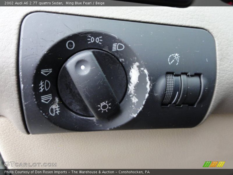 Ming Blue Pearl / Beige 2002 Audi A6 2.7T quattro Sedan