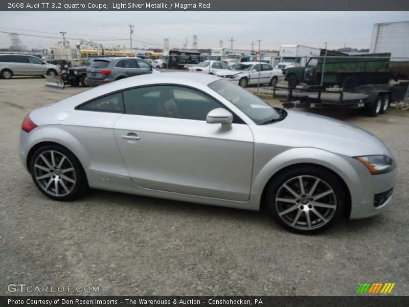 Light Silver Metallic / Magma Red 2008 Audi TT 3.2 quattro Coupe