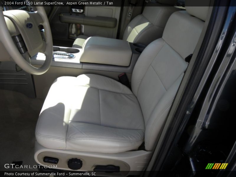 Aspen Green Metallic / Tan 2004 Ford F150 Lariat SuperCrew