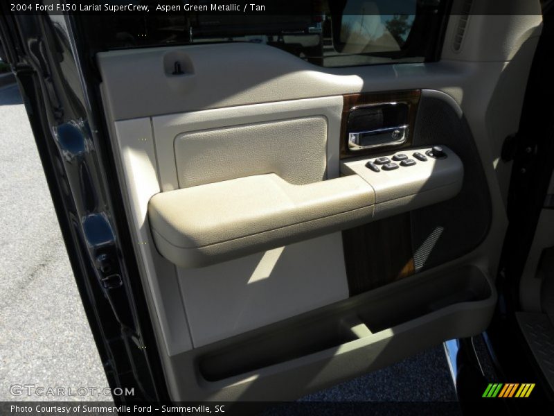 Aspen Green Metallic / Tan 2004 Ford F150 Lariat SuperCrew
