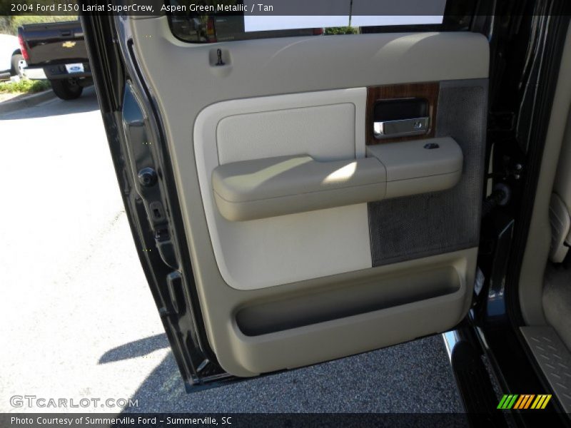 Aspen Green Metallic / Tan 2004 Ford F150 Lariat SuperCrew