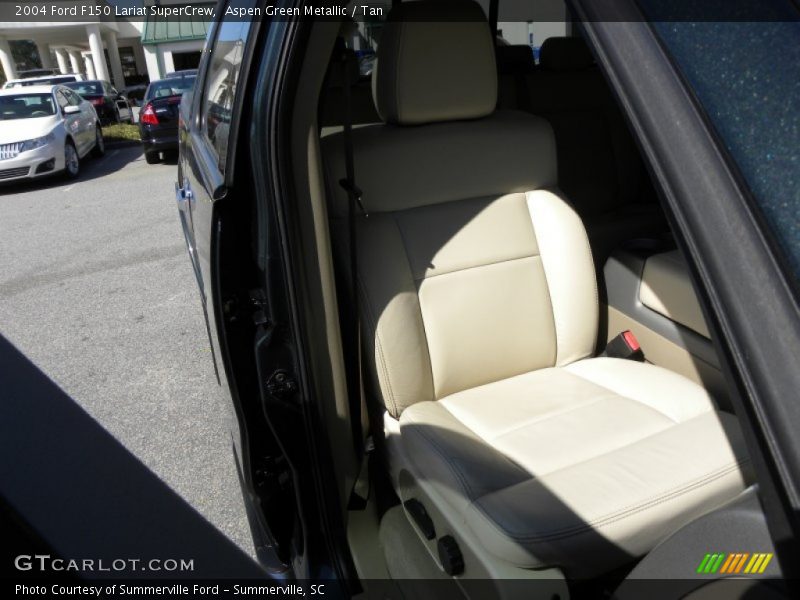 Aspen Green Metallic / Tan 2004 Ford F150 Lariat SuperCrew