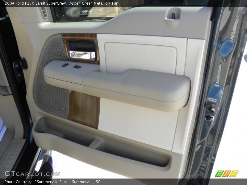 Aspen Green Metallic / Tan 2004 Ford F150 Lariat SuperCrew