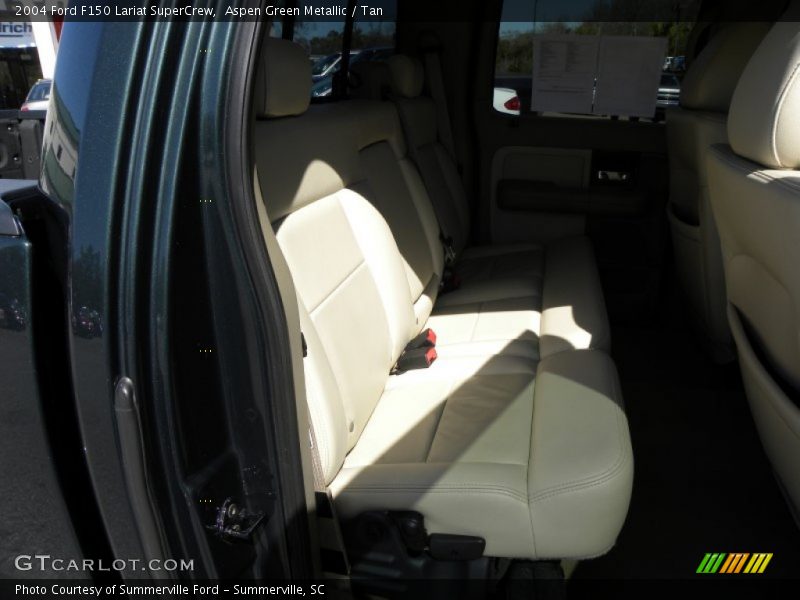 Aspen Green Metallic / Tan 2004 Ford F150 Lariat SuperCrew