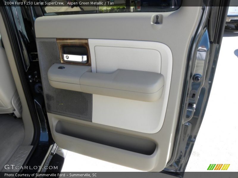 Aspen Green Metallic / Tan 2004 Ford F150 Lariat SuperCrew