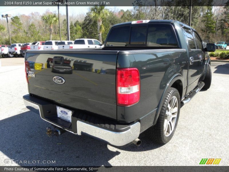 Aspen Green Metallic / Tan 2004 Ford F150 Lariat SuperCrew