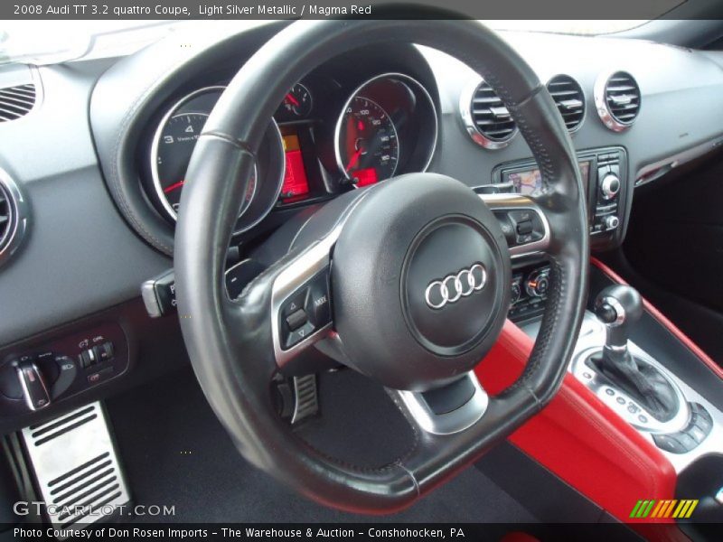 Light Silver Metallic / Magma Red 2008 Audi TT 3.2 quattro Coupe