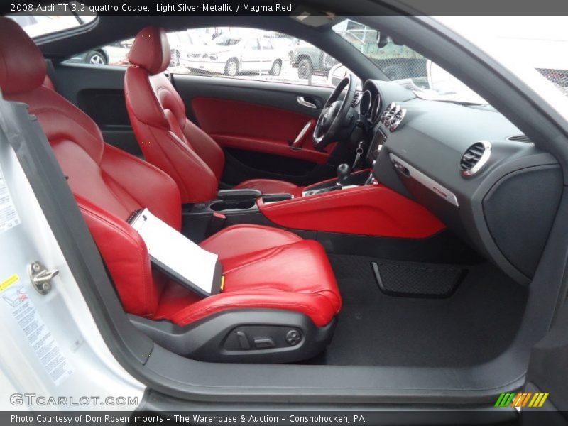 Light Silver Metallic / Magma Red 2008 Audi TT 3.2 quattro Coupe