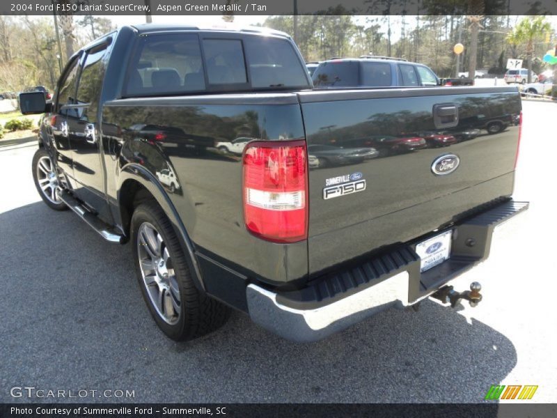 Aspen Green Metallic / Tan 2004 Ford F150 Lariat SuperCrew