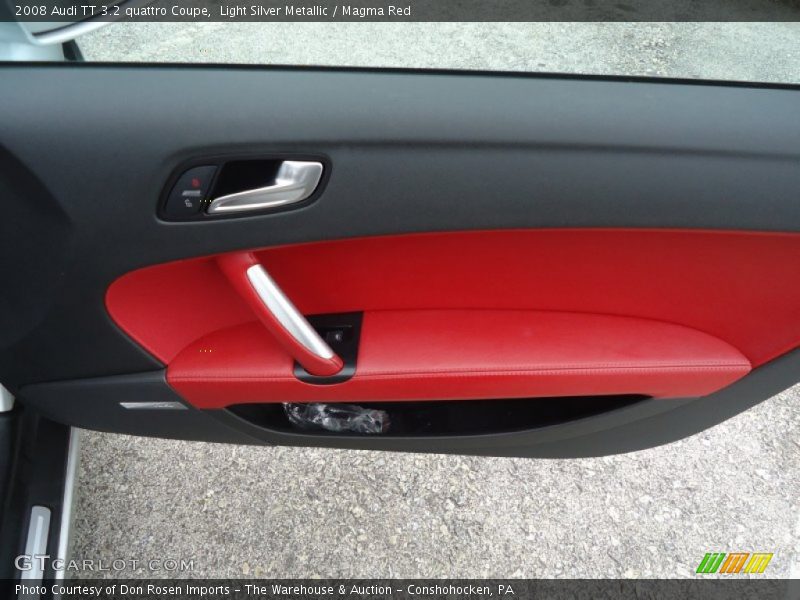 Light Silver Metallic / Magma Red 2008 Audi TT 3.2 quattro Coupe