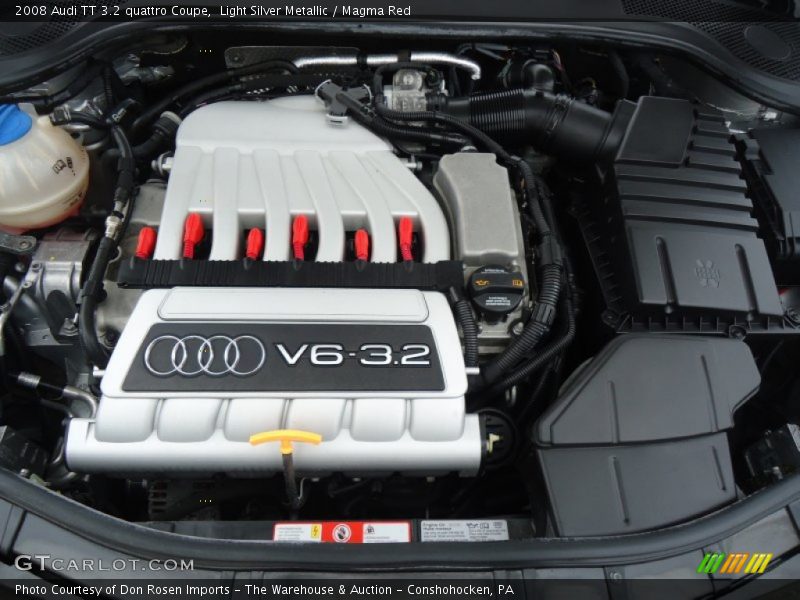 Light Silver Metallic / Magma Red 2008 Audi TT 3.2 quattro Coupe