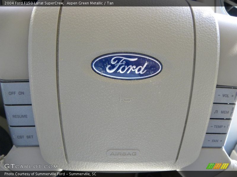 Aspen Green Metallic / Tan 2004 Ford F150 Lariat SuperCrew