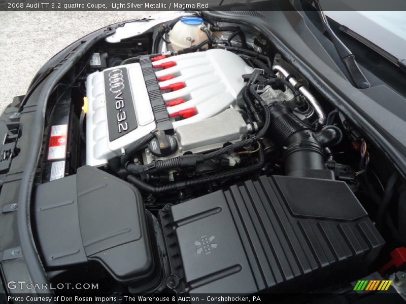 Light Silver Metallic / Magma Red 2008 Audi TT 3.2 quattro Coupe