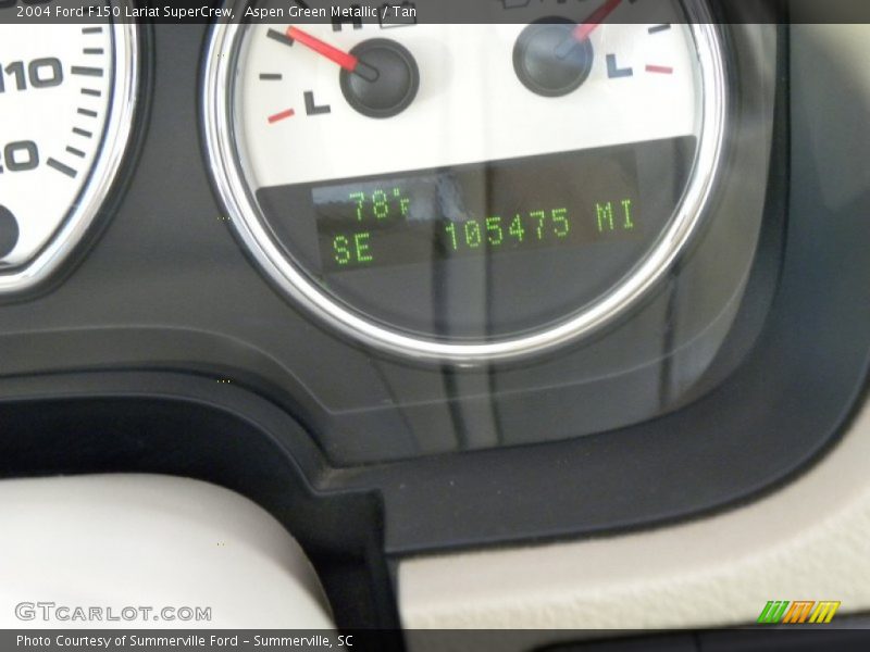 Aspen Green Metallic / Tan 2004 Ford F150 Lariat SuperCrew