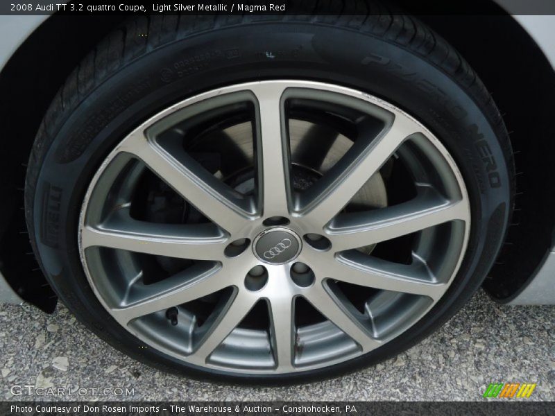 Light Silver Metallic / Magma Red 2008 Audi TT 3.2 quattro Coupe