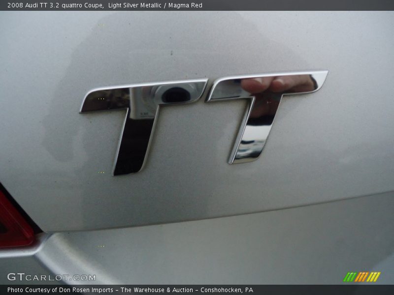 Light Silver Metallic / Magma Red 2008 Audi TT 3.2 quattro Coupe
