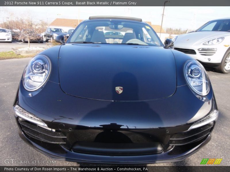 Basalt Black Metallic / Platinum Grey 2012 Porsche New 911 Carrera S Coupe