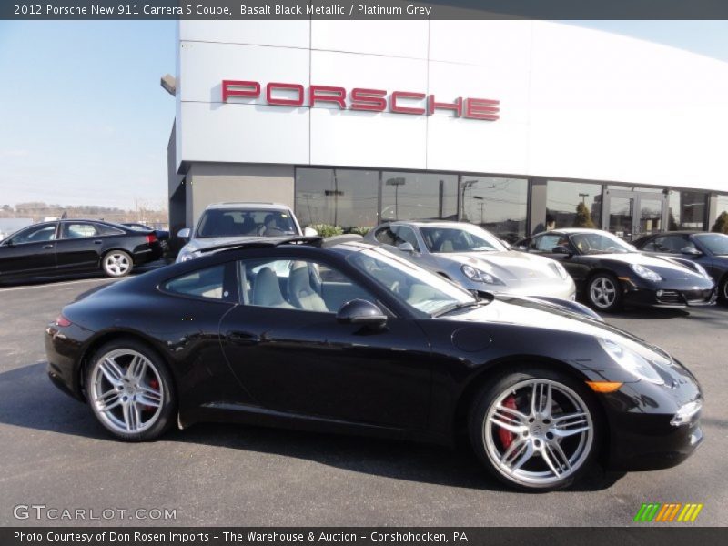 Basalt Black Metallic / Platinum Grey 2012 Porsche New 911 Carrera S Coupe