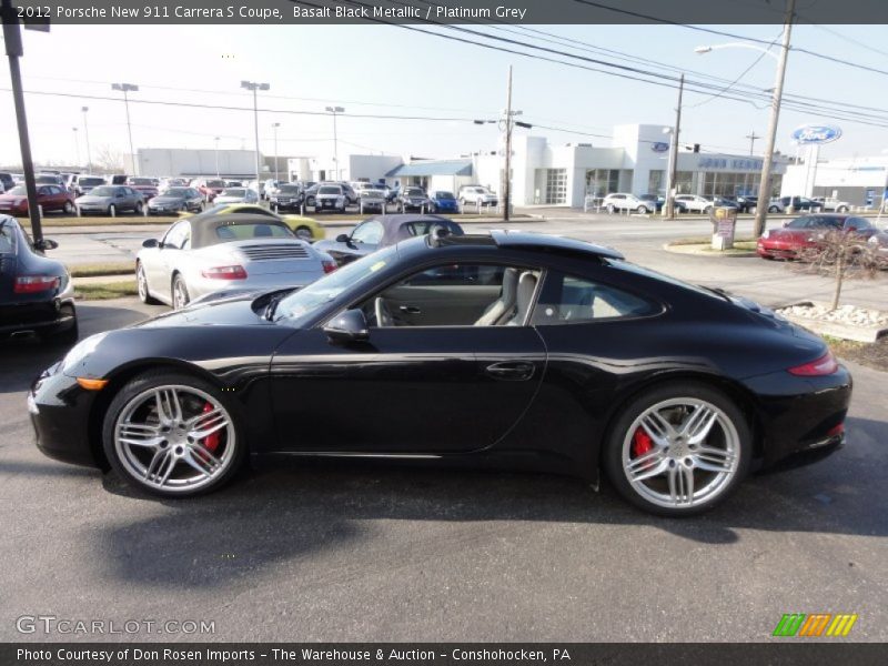 Basalt Black Metallic / Platinum Grey 2012 Porsche New 911 Carrera S Coupe