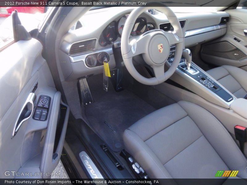 Basalt Black Metallic / Platinum Grey 2012 Porsche New 911 Carrera S Coupe