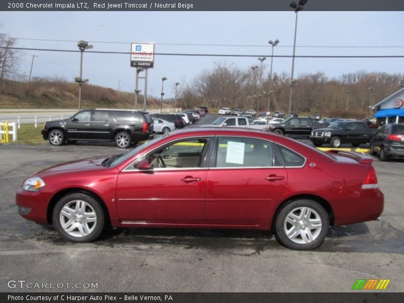 Red Jewel Tintcoat / Neutral Beige 2008 Chevrolet Impala LTZ