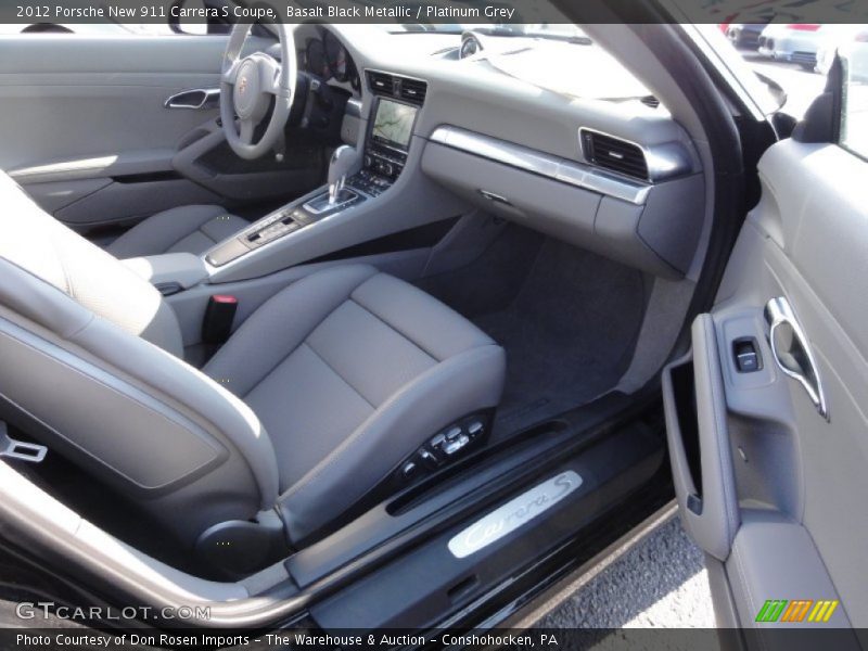 Basalt Black Metallic / Platinum Grey 2012 Porsche New 911 Carrera S Coupe