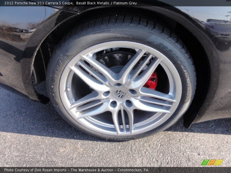 Basalt Black Metallic / Platinum Grey 2012 Porsche New 911 Carrera S Coupe