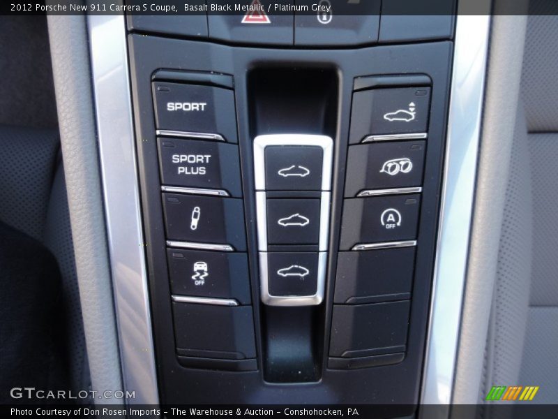 Basalt Black Metallic / Platinum Grey 2012 Porsche New 911 Carrera S Coupe