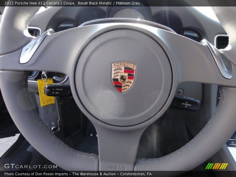 Basalt Black Metallic / Platinum Grey 2012 Porsche New 911 Carrera S Coupe