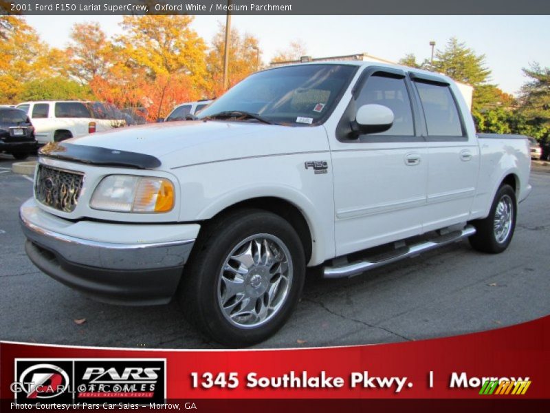 Oxford White / Medium Parchment 2001 Ford F150 Lariat SuperCrew