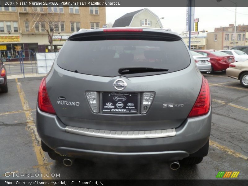 Platinum Pearl Matallic / Charcoal 2007 Nissan Murano SE AWD