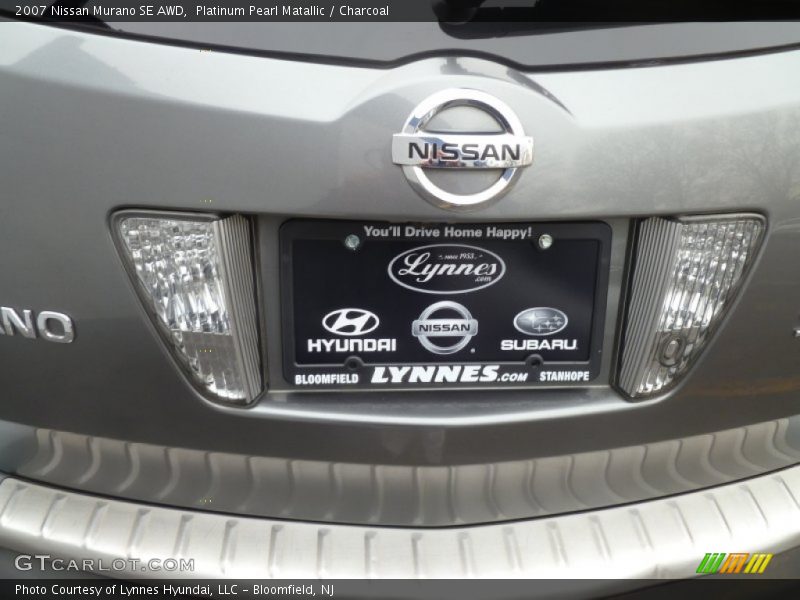 Platinum Pearl Matallic / Charcoal 2007 Nissan Murano SE AWD