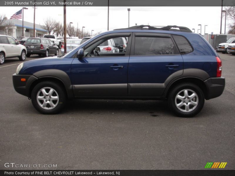 Nautical Blue / Gray 2005 Hyundai Tucson GLS V6