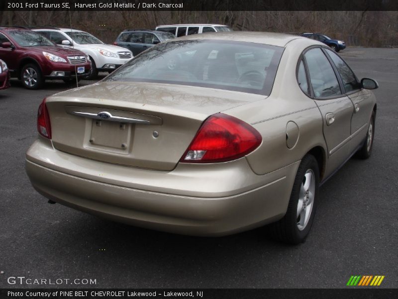 Harvest Gold Metallic / Dark Charcoal 2001 Ford Taurus SE