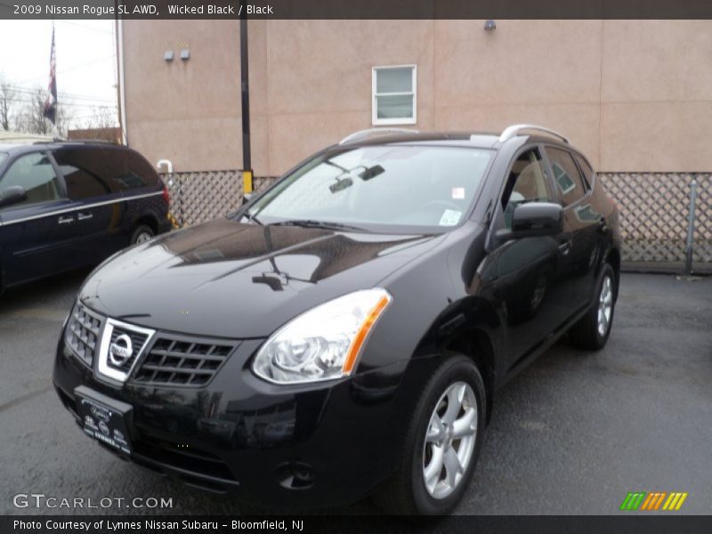 Wicked Black / Black 2009 Nissan Rogue SL AWD