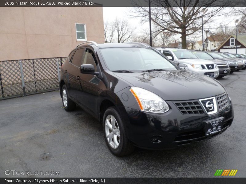 Wicked Black / Black 2009 Nissan Rogue SL AWD