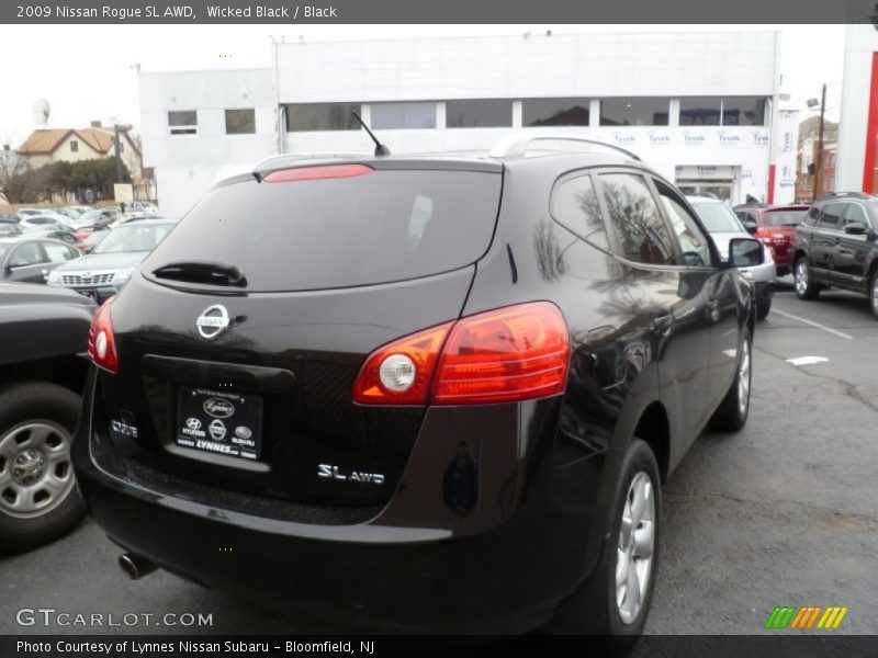 Wicked Black / Black 2009 Nissan Rogue SL AWD