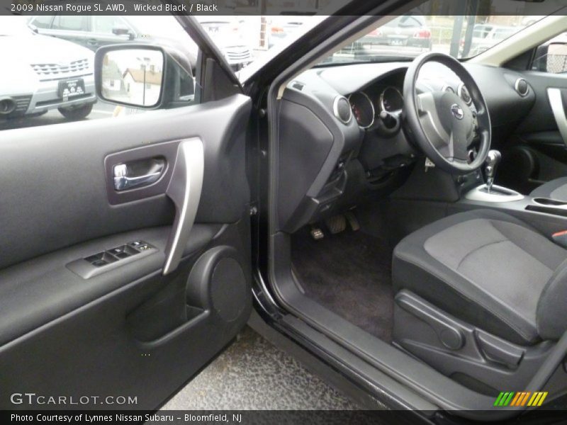 Wicked Black / Black 2009 Nissan Rogue SL AWD