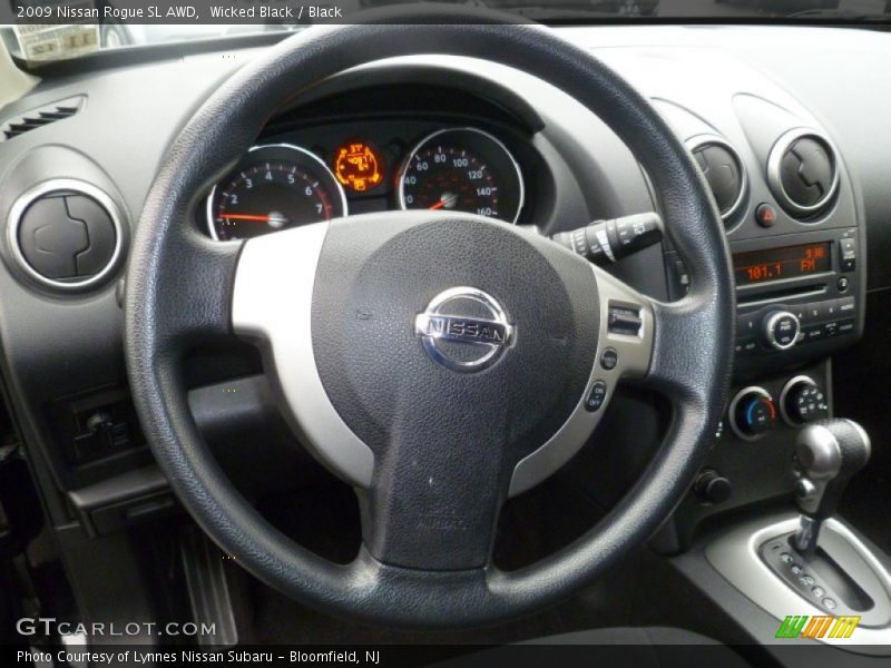 Wicked Black / Black 2009 Nissan Rogue SL AWD